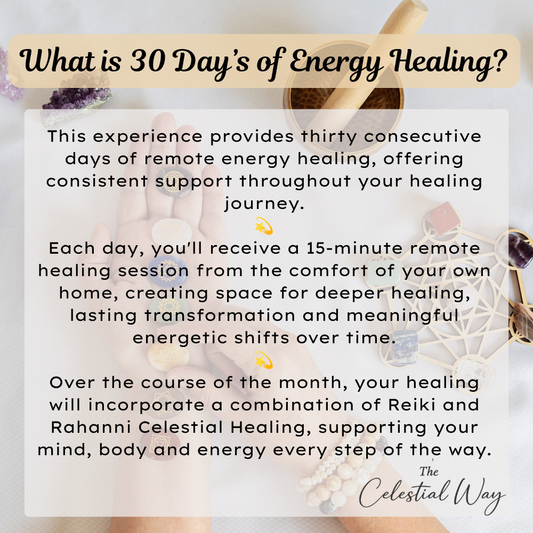 30 Day Remote Reiki & Rahanni Celestial Healing | One Month Distance Energy Healing