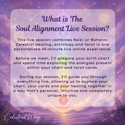 Soul Alignment Live Session | Live Reiki or Rahanni Celestial Healing, Birth Chart Reading, Tarot Reading