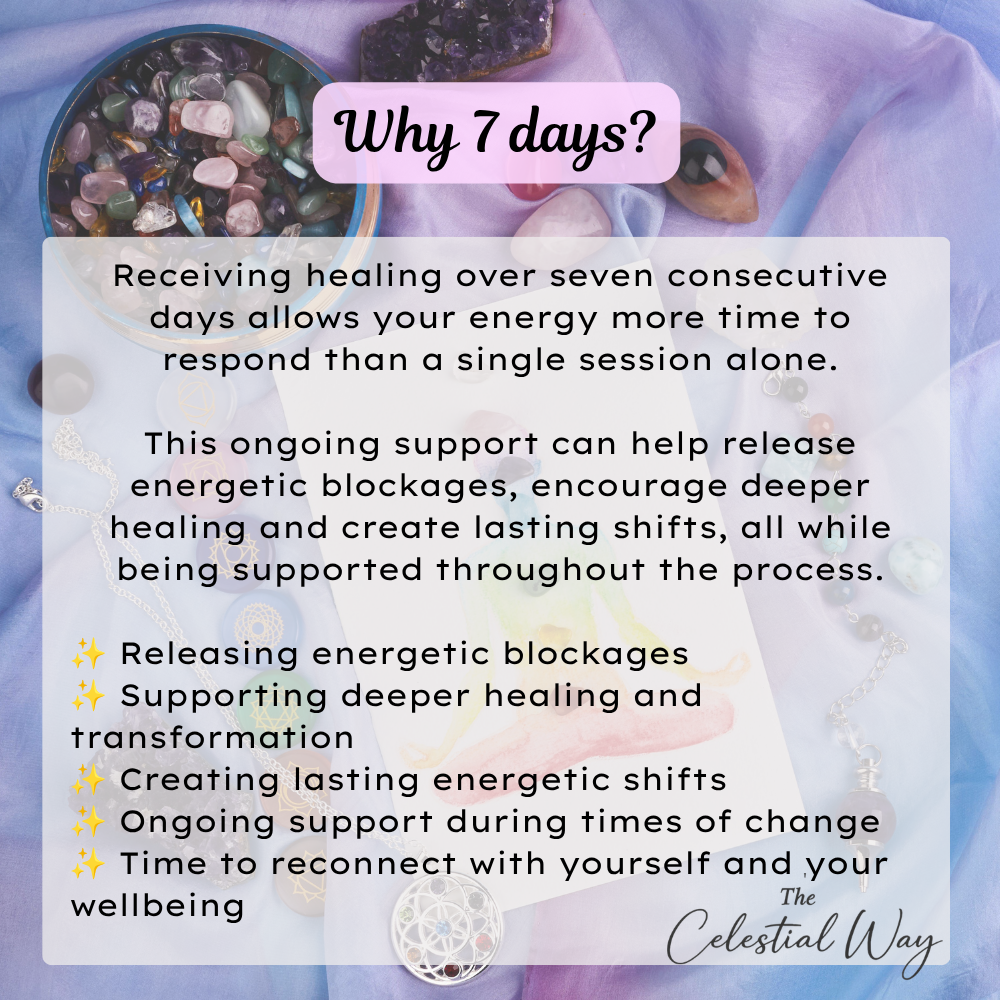 7 Day Energy Healing | Remote Reiki & Rahanni Celestial Healing