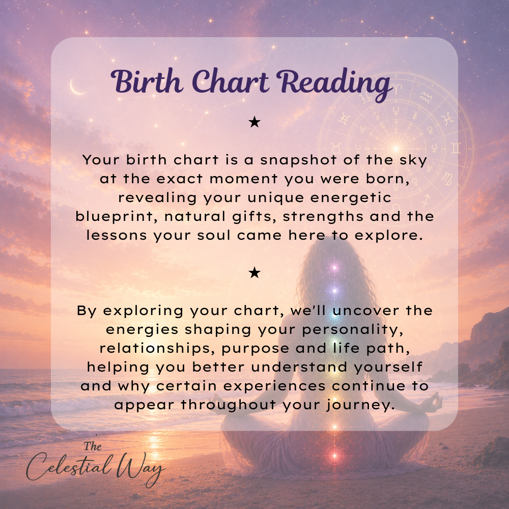 Soul Alignment Experience | Reiki or Rahanni Celestial Healing, Birth Chart Reading & Tarot Reading